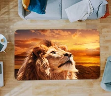 3D Lion Faith AHO181034 Animal Non Slip Rug Mat Elegant Photo Carpet Romy