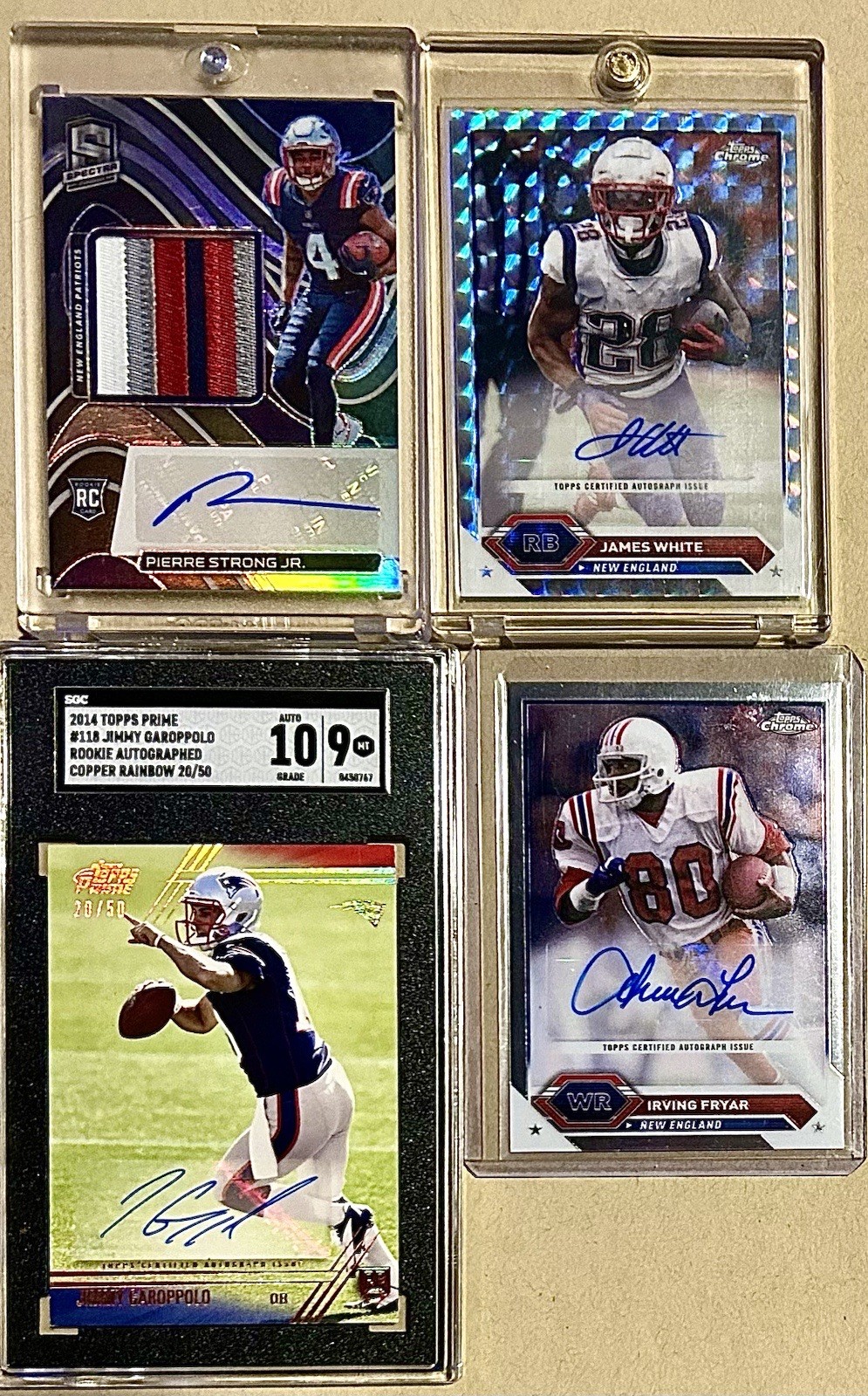 New England Patriots Autograph & Memorabilia Lot Of 4