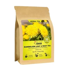 - Dandelion Leaf & Root Tea Bags, 50 Teabags - Natural Dandelion Herbal Tea for