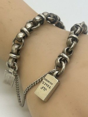 925 Sterling Silver Vintage Renowned Jose Luis Flores Taxco Link Bracelet.