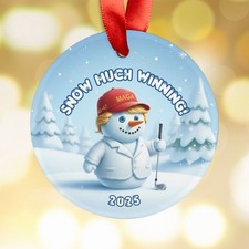 Trump Ornament  Snowman Christmas High Quality Acrylic  Patriotic USA Made