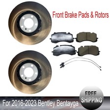 New Front Brake Pads & Rotors 4M0615301AR For 2016 2017-2023 Bentley Bentayga