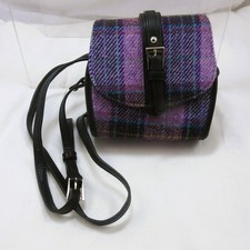 Glen Appin Of Scotland Harris Tweed Lilac Small Shoulder Bag