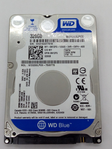 WESTERN DIGITAL *WD3200LPVX-75V0TT0* 320GB* SATA HDD Notebook 2,5 Zoll #NFP1773