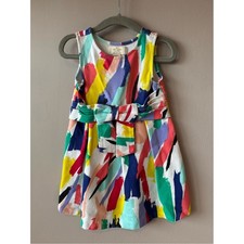 Kate Spade New York Multicolor Paintbrush Print Big  Bow Dress Size 24 Months