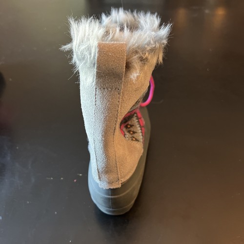 Magellan Outdoors Youth Girls Size 13 Snow Ski Boots Gray Pink Blue Yellow - Picture 15 of 15