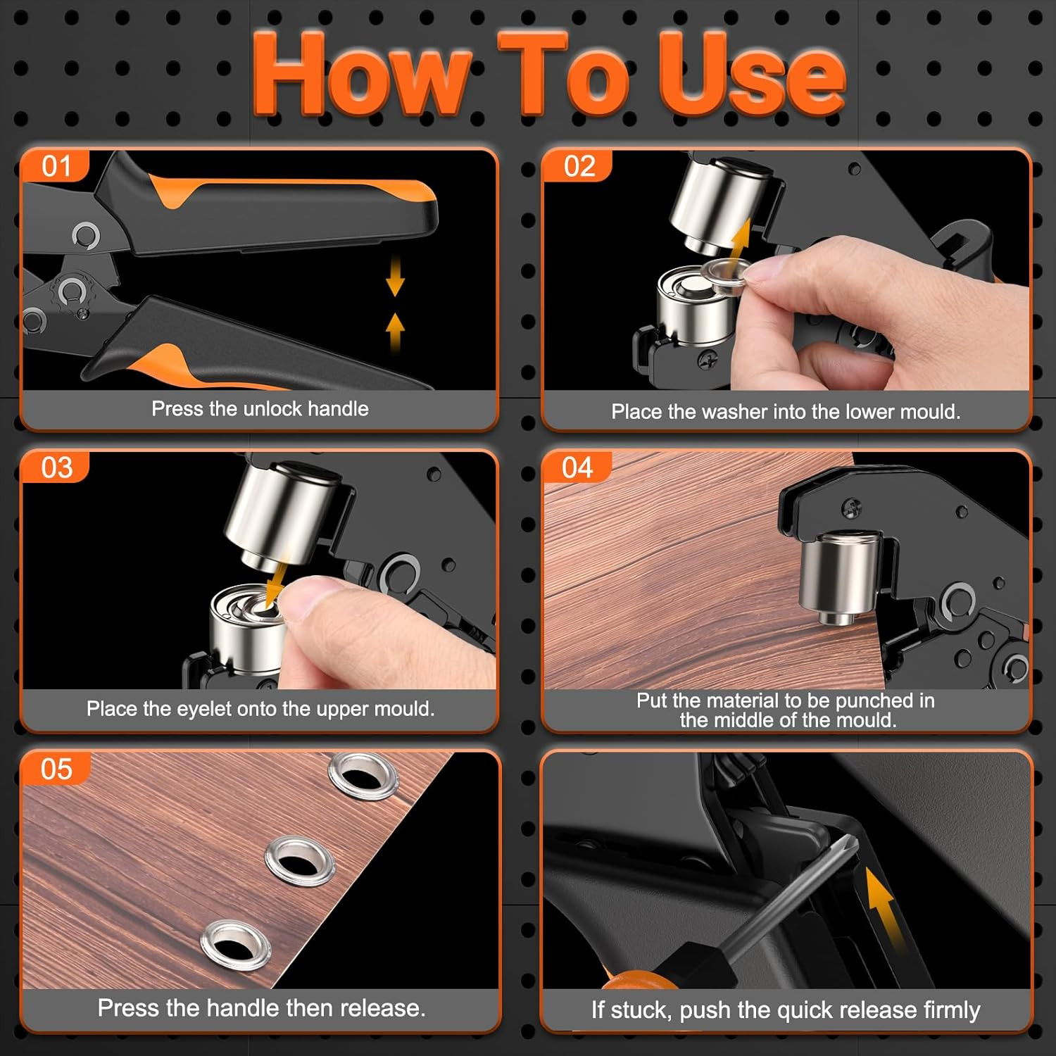 Occhielli per Teloni Professionali e Occhiellatrice: Kit Multifunzione - 4