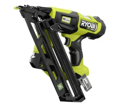 RYOBI ONE+ HP 18V Brushless 15-Gauge 34° Angled Finish Nailer Tool Only PBL375B