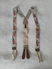 Charity Sale - Vintage Trafalgar Men's Suspenders - St. Nick / Santa Claus