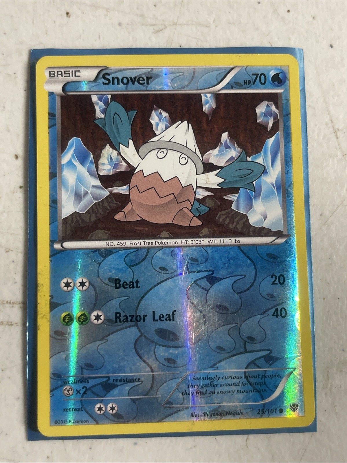 Snover - 25/101 - Reverse Holo - Black & White 10: Plasma Blast - Pokémon
