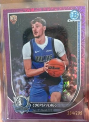 2025-26 Bowman Basketball Cooper Flagg Fuschia Mojo #BCV-1 /299 RC Mavericks