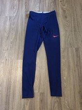 Nike Pro Elite Blue Team Long Running Tights Made in USA Men's Size S DX9059-000