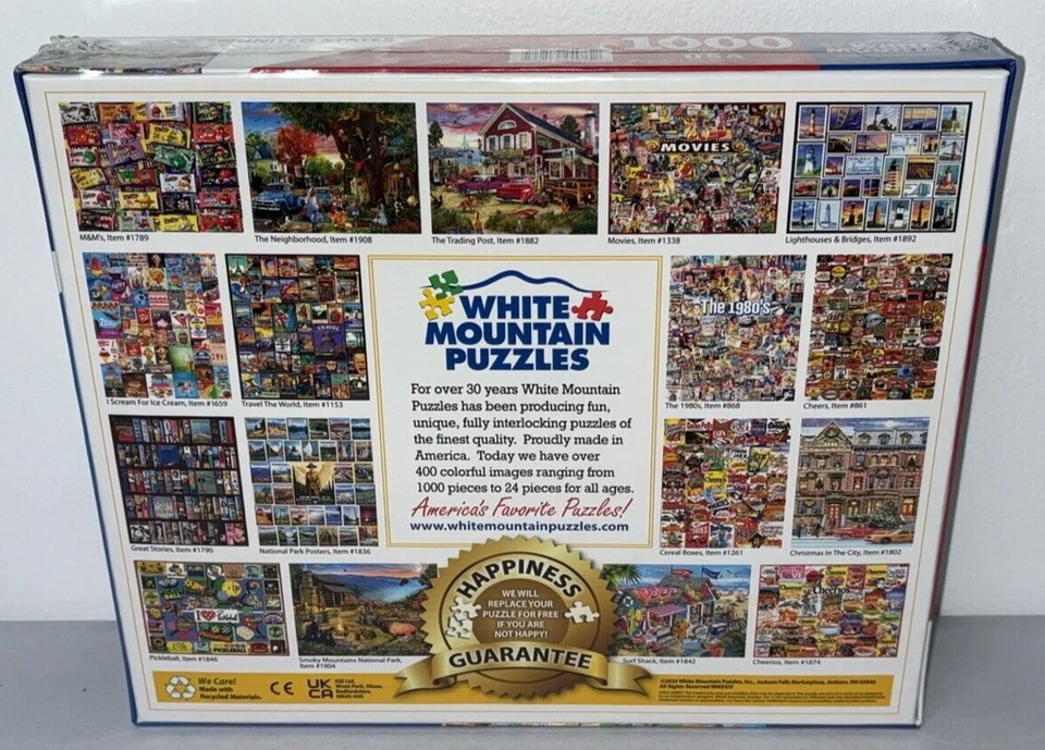 Rompecabezas White Mountain Estados Unidos de América 1000 piezas más grandes 24 x 30 Foto 2 de 4