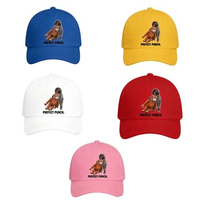 Fun Monkey Print Baseball Cap Cotton Dat Hat For Street Wear Fashion Accessory