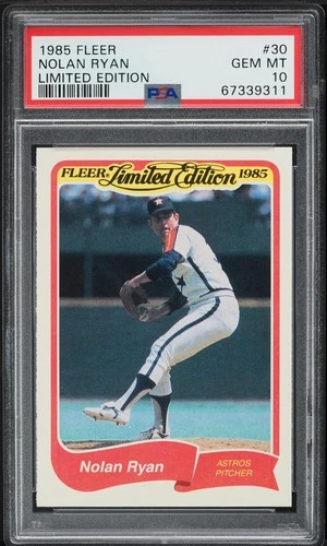 1985 Fleer Limited Edition Nolan Ryan #30 PSA 10 GEM MINT