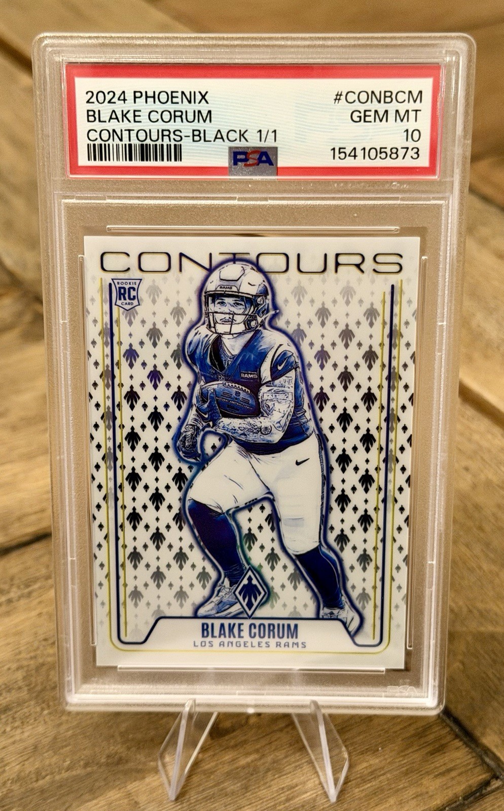 2024 Panini Phoenix - Blake Corum Contours Black 1/1 PSA10