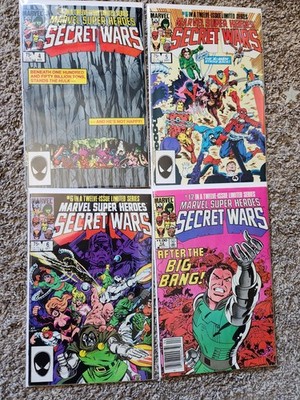 Marvel Super Heroes Secret Wars #4, 5, 6, 12 lot
