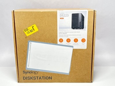 Synology DS223 2-Bay Diskless NAS Home Office Backup Storage Hub 2GB DDR4