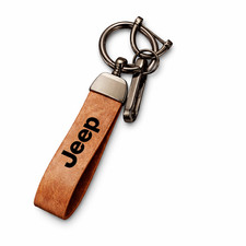 Portachiavi Jeep Pelle Vintage Catena Metallo per Wrangler Grand Cherokee