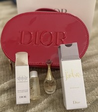 New Dior Trousse Pouch Red Patent Makeup Bag Cosmetic Travel Case W Free Samples