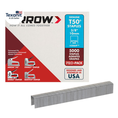 506IP Heavy Duty T50 Staples for Upholstery, Construction, Furniture, Crafts, 3/