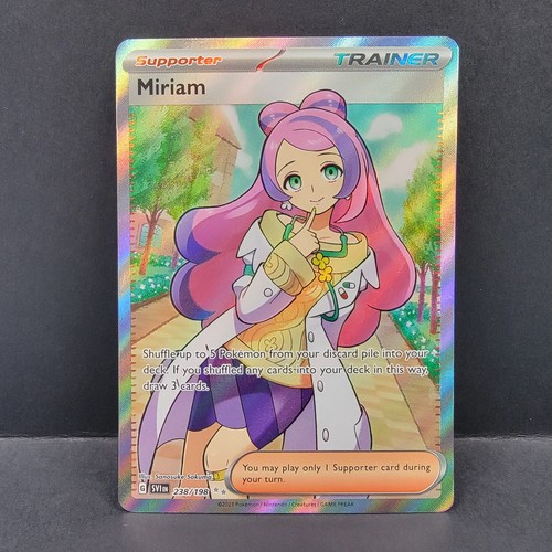 Miriam 238/198 Scarlet & Violet Base Ultra Rare Full Art Supporter Pokemon - Picture 1 of 2
