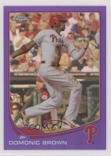 2013 Topps Chrome Retail Purple Refractor Domonic Brown #215 sh7