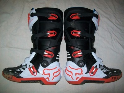 EUC, Fox Racing Motion Boots, Black/Flo Red/White Size 11's, instinct, No Box