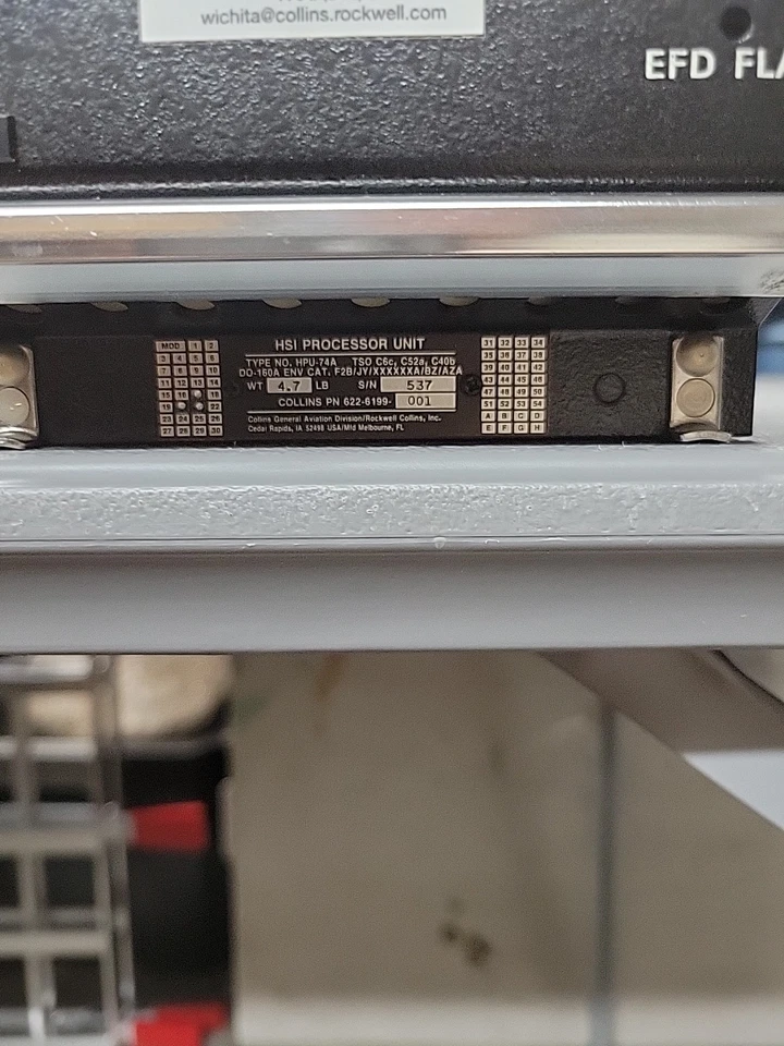Unidad de procesador Collins HSI usada. P/N: 622-6199-001. Modelo HPU-74A Foto 2 de 4