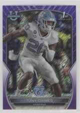 2022 Bowman U Chrome Purple Shimmer Refractor Tony Grimes #75 0f72