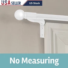 Smart Rods Adjustable Curtain Rod Easy Install Perfect Leveling Window Treatment