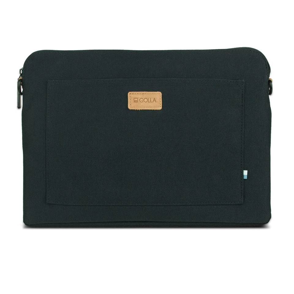 Funda delgada con cremallera abierta y bolsillo GOLLA Sirus 12" para tableta portátil - carbón Foto 3 de 4