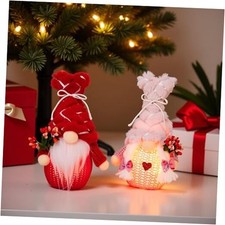 Valentine Decor Gnomes Plush Decoration with Lights, Couple Valentine's Day 02