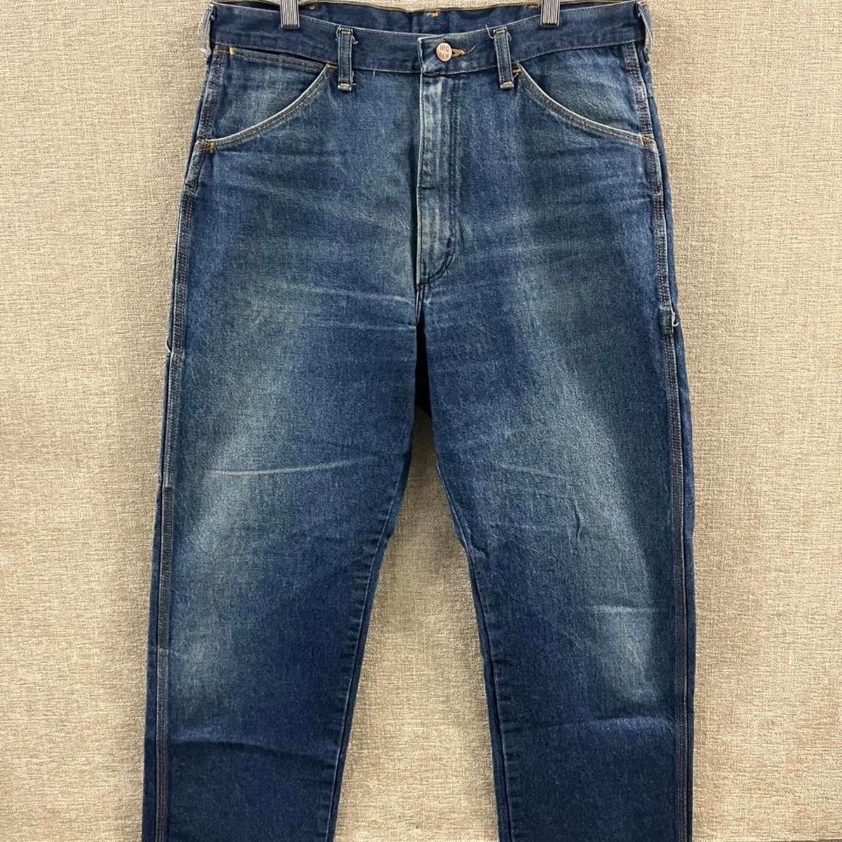 Vintage 80s Big Ben by Wrangler Carpenter Blue Denim Jeans View 2