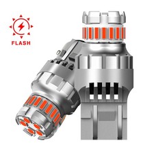 7443 7440 Led Red Strobe Flash Brake Stop Tail Parking Light Bulbs Canbus