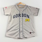 Jeff Gordon Chase Authentics Nascar Baseball Button Jersey Size Large Gray S/S