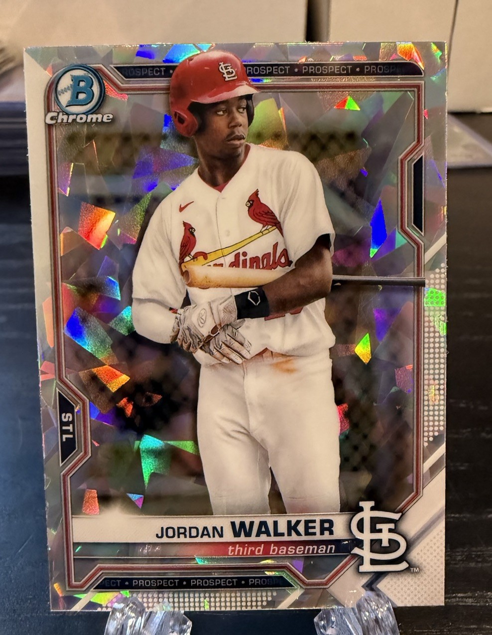 2021 Bowman Chrome Prospects Atomic Refractor Jordan Walker #BCP-146 4d3