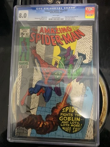 AMAZING SPIDER-MAN #97 June 1971 CGC 8.0 Green Goblin Drug Story Stan Lee Marvel