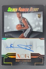 Sidy Cissoko 2023 Noir Silver Screen Debut Signatures Holo Gold RC Auto 04/10