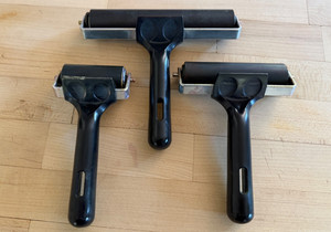 3 Essdee Ink Brayer Rollers 2 1/4”, 3 3/4” & 5 3/4" for Printmaking Ink Stamping