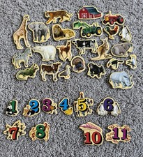33 Vintage Bendon Children's Refrigerator Magnets Numbers Farm Animals