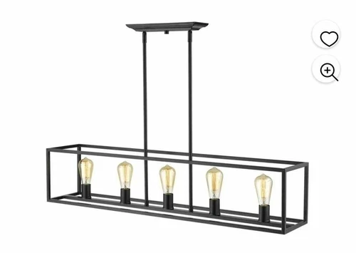 Golden Lighting Wesson 5 Light Linear Pendant, Black - 2072-LPBLK - Picture 7 of 12