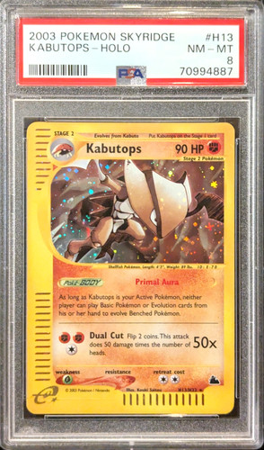 Kabutops graded PSA 8 for sale on eBay