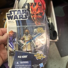 Star Wars Clone Wars 3.75  Figure Plo Koon with Snap-On Cold Weather Gear Hasb