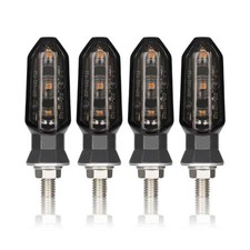 Motorcycle Turn Signals Led: 4pcs LED Flashing Turning Lights for Black