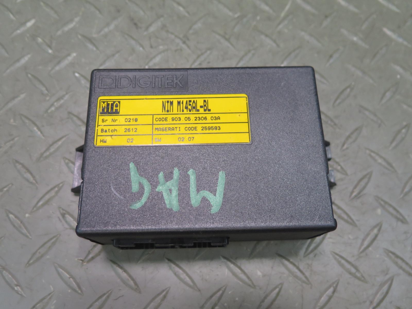 2008-2019 MASERATI GRANTURISMO M145 ROOF CONTROL MODULE 259583