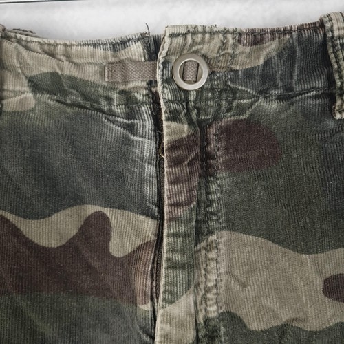 Vintage Y2K Camo Cargo Pants Mens 32 Green Corduroy Skater Grunge Paratrooper, $29.99 - Photo 3