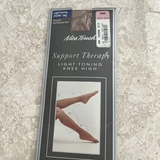 Nice Touch Vintage Support Therapy Light Toning Knee High Nude Size A