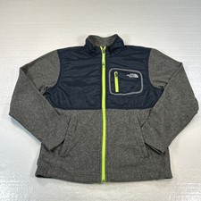The North Face Boys Peril Glacier Track Jacket Youth Size Medium 10/12 Blue Gray