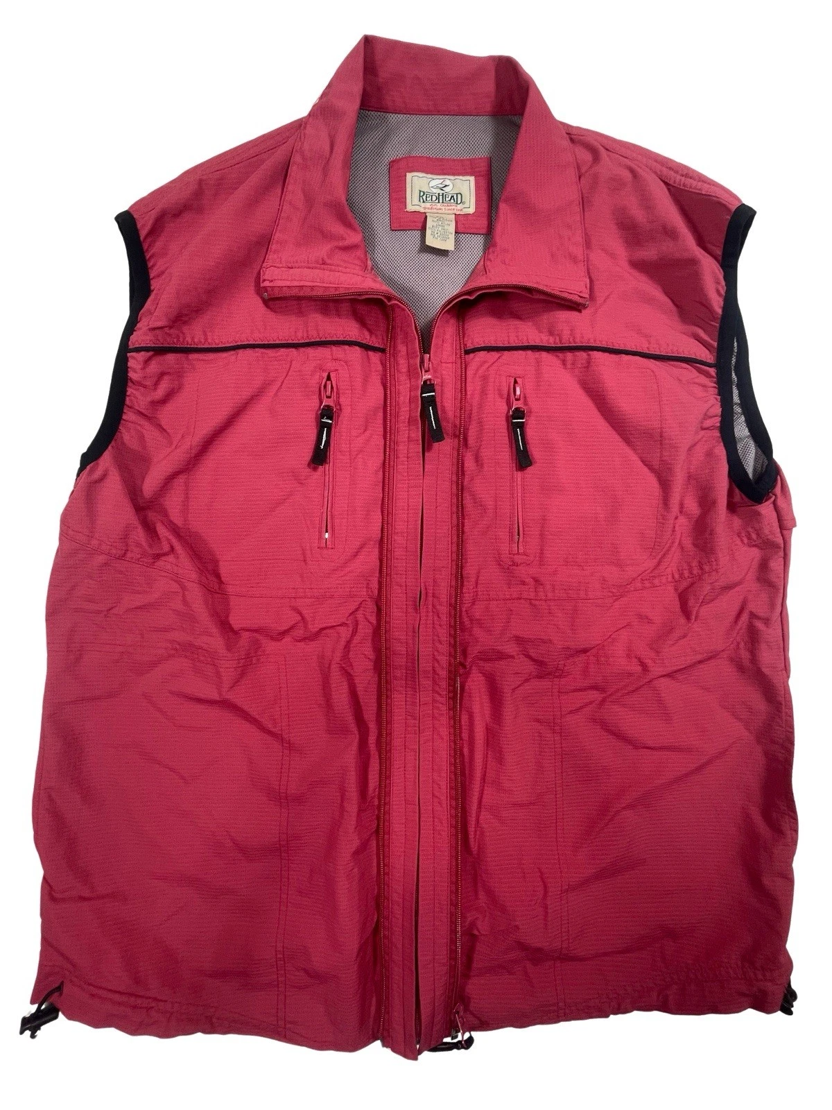 RedHead Mens Vest Size XXL Red Vented Fly Fishing Utility Gorpcore Outdoor -Read